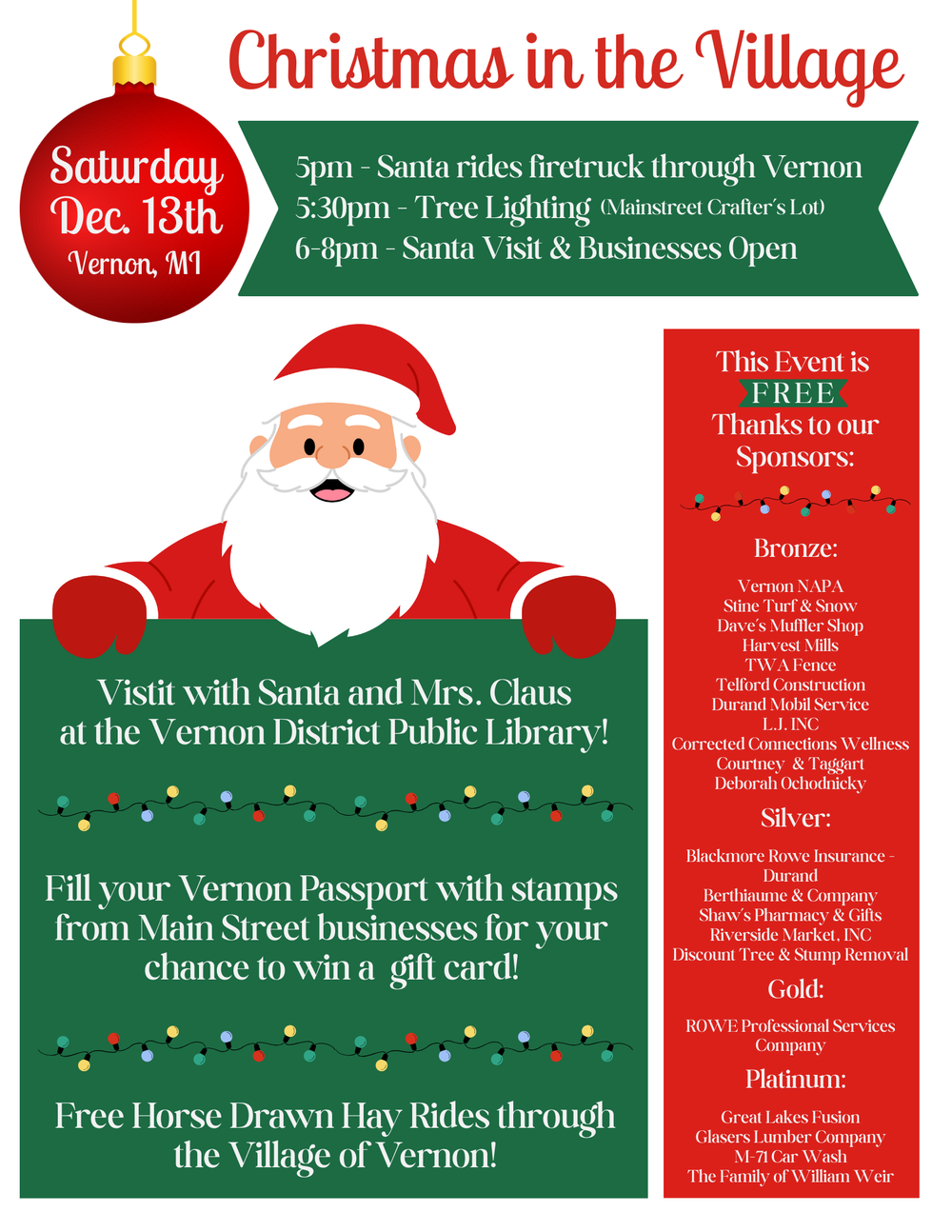 Christmas in the Village Flyer